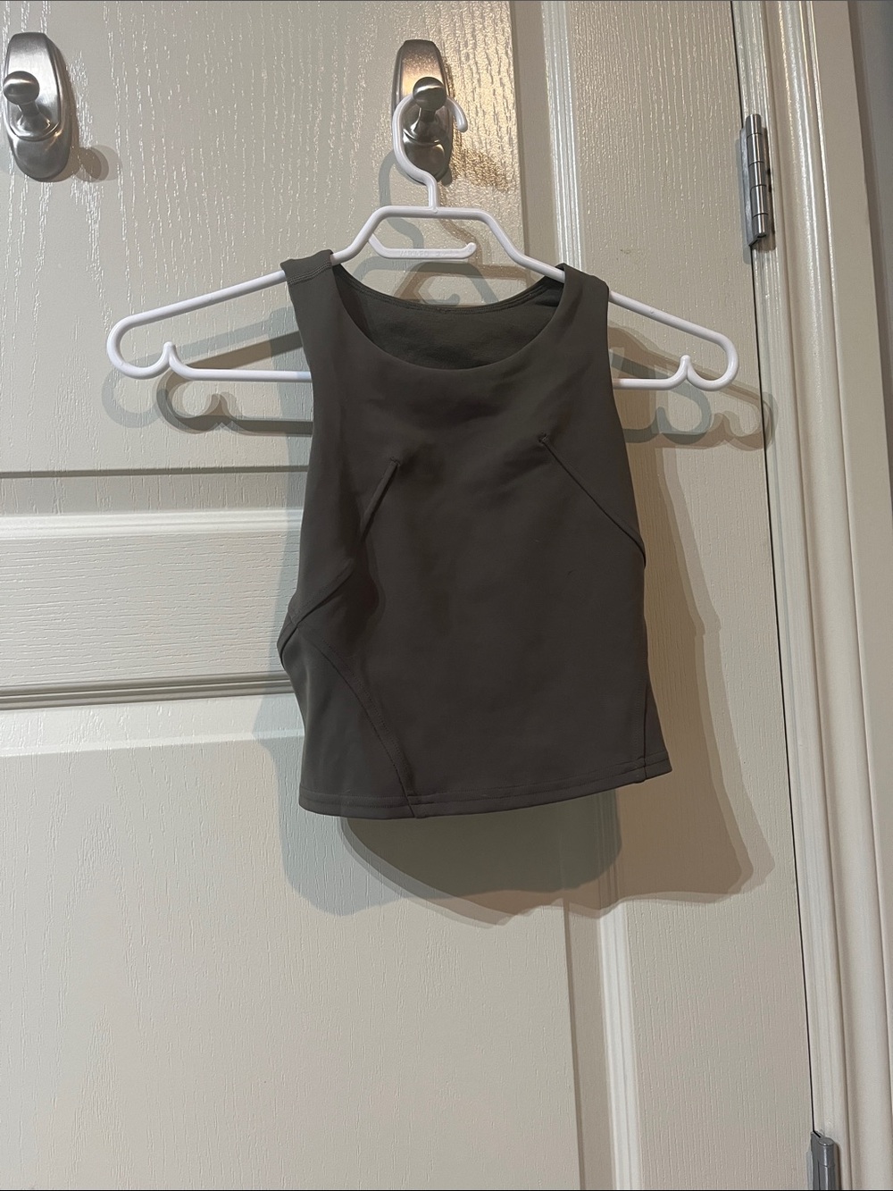 lululemon athletica High-Neck Cropped Tank Top - Charcoal swift speed cropped